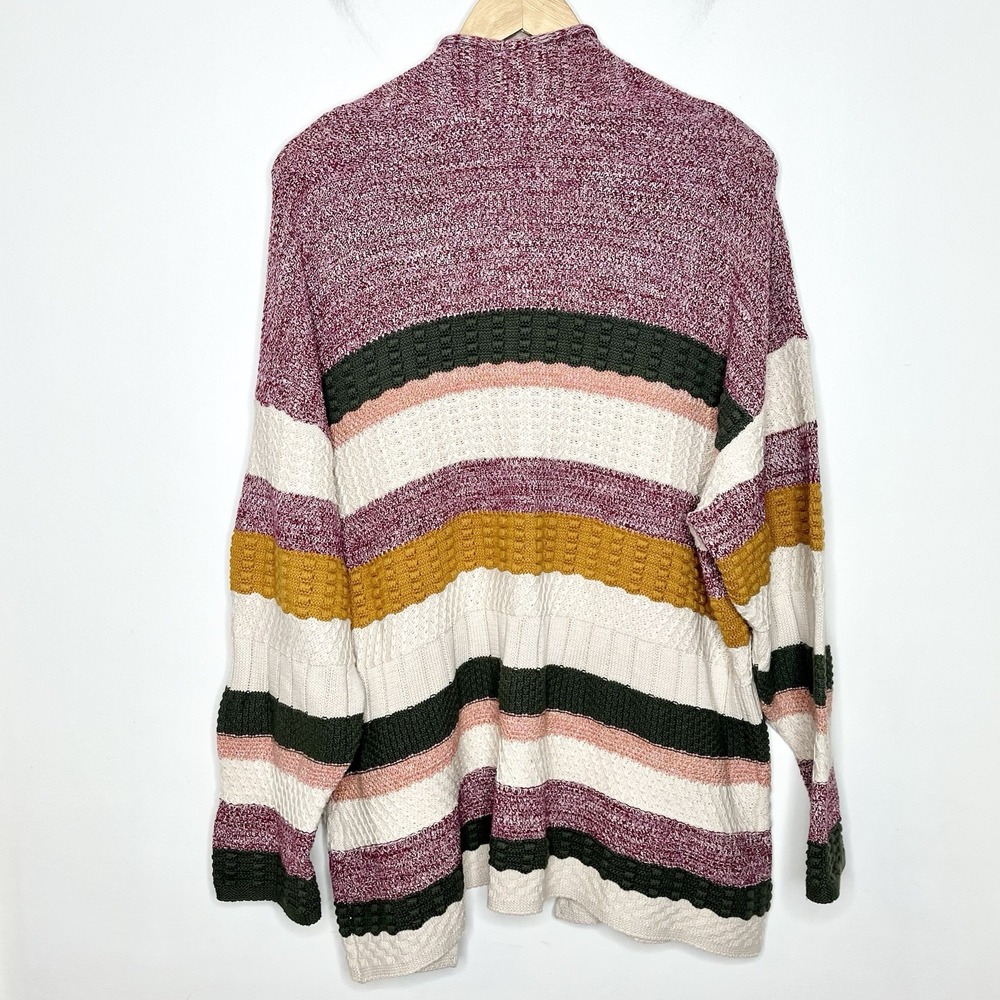 Soft Surroundings Patchwork Striped Open Cardigan… - image 7
